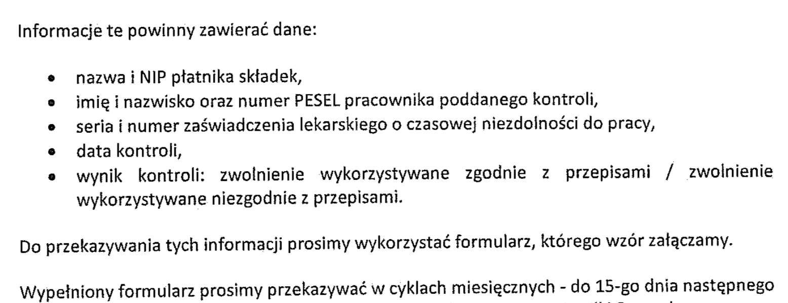 ZUS Kontrola zwolnień lekarskich przez pracodawcę prawo czy obowiązek