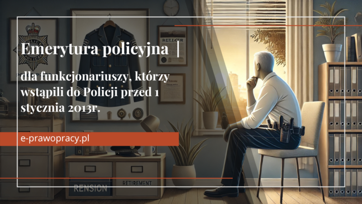 Emerytura policyjna dla funkcjonariuszy, którzy wstąpili do Policji przed 1 stycznia 2013r.