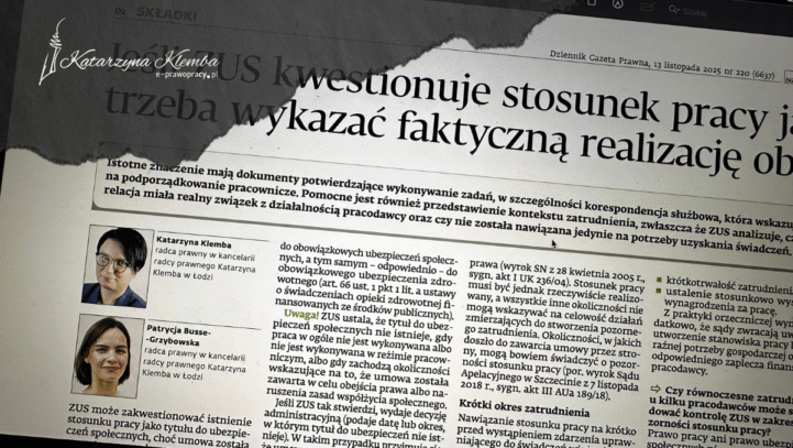 Umowa o&nbsp;pracę a&nbsp;kontrola ZUS – kiedy ZUS może zakwestionować zatrudnienie?