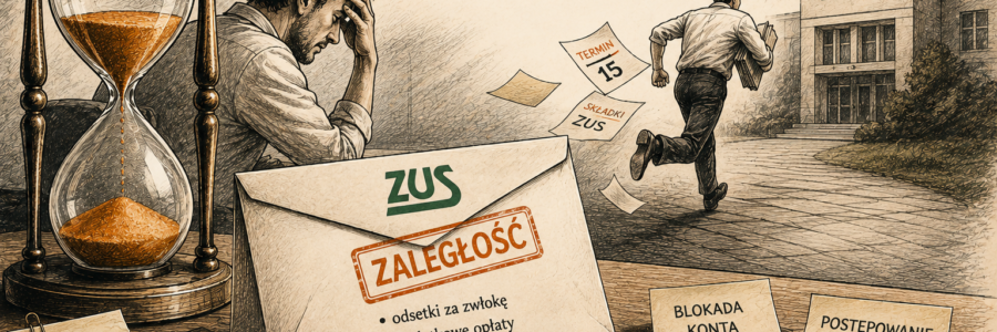 zus opoznienie w platnosci skladek zus