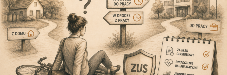 wypadek w drodze do pracy ZUS